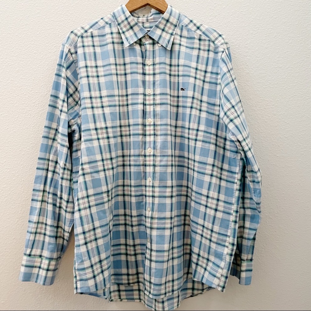 Vineyard vines cotton slim fit whale shirt XL